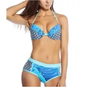 Seekers Push Up Bikini Set Print Blue * Fri Frakt *