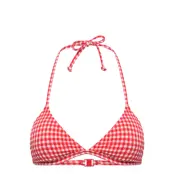 Seersucker Estee Bikini Top Swimwear Bikinis Bikini Tops Triangle Bikinitops Röd Becksöndergaard