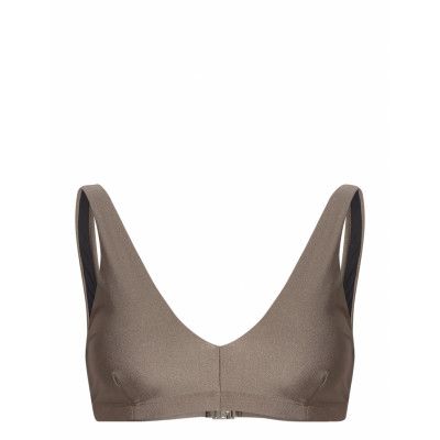 Shimmer Bra Top Swimwear Bikinis Bikini Tops Triangle Bikinitops Brun Filippa K