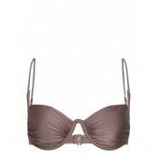 Mango Shiny Bikini Top Brun