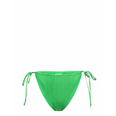Shiny Ruched Tie Bikini Brief *Villkorat Erbjudande Swimwear Bikinis Bikini Bottoms Side-tie Bikinis Grön Gina Tricot