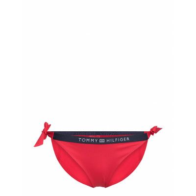 Side Tie Cheeky Bikini Swimwear Bikinis Bikini Bottoms Side-tie Bikinis Red Tommy Hilfiger