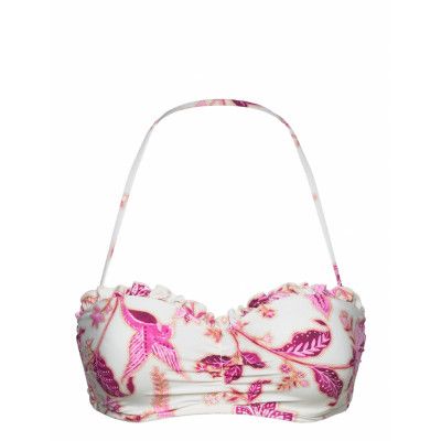 Silk Road Bustier Bandeau Swimwear Bikinis Bikini Tops Bandeau Bikinitops Pink Seafolly