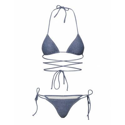ROTATE Birger Christensen Soft Wrap Bikini - Rotate X Reina Olga Blå