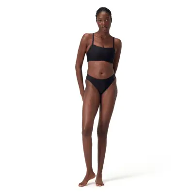 Speedo Solid Racerback Bikini Top - Black - XS