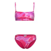 Speedo Womens Printed Adjustable Thinstrap 2 Piece - Pink - 40