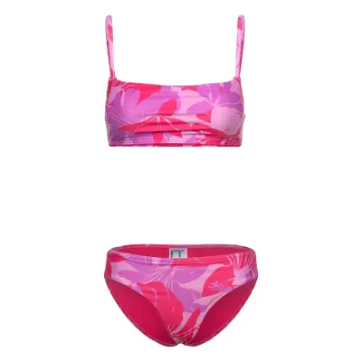 Speedo Womens Printed Adjustable Thinstrap 2 Piece - Pink - 40