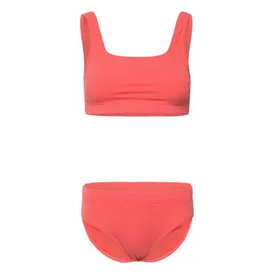 Speedo Womens Textured Deep U-Back 2Pc Korall