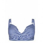 Stania, Bra, Aop Swimwear Bikinis Bikini Tops Wired Bikinitops Blå Zizzi