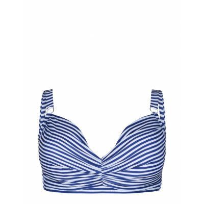 Stania, Bra, Aop Swimwear Bikinis Bikini Tops Wired Bikinitops Blå Zizzi