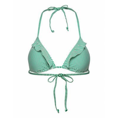 Striba Ailis Bikini Top Swimwear Bikinis Bikini Tops Triangle Bikinitops Grön Becksöndergaard