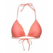 Stribi Bikini Top Swimwear Bikinis Bikini Tops Triangle Bikinitops Rosa *Villkorat Erbjudande Becksöndergaard