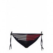 String Side Tie Biki Swimwear Bikinis Bikini Bottoms Side-tie Bikinis Svart Tommy Hilfiger