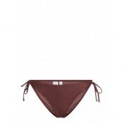 String Side Tie Swimwear Bikinis Bikini Bottoms Side-tie Bikinis Brown Calvin Klein