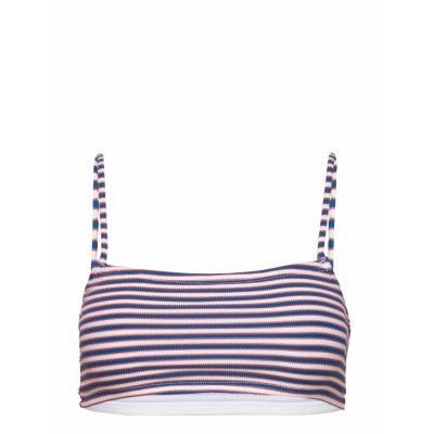 Stripe Bikini Top Swimwear Bikinis Bikini Tops Bandeau Bikinitops Blå French Connection