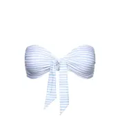 Summer Crushtwist Tie Front Bandeau Swimwear Bikinis Bikini Tops Bandeau Bikinitops Blue Seafolly