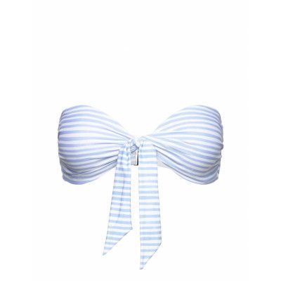 Summer Crushtwist Tie Front Bandeau Swimwear Bikinis Bikini Tops Bandeau Bikinitops Blue Seafolly