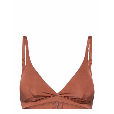 Swim Bra Courteney Triangle Swimwear Bikinis Bikini Tops Triangle Bikinitops Orange Lindex