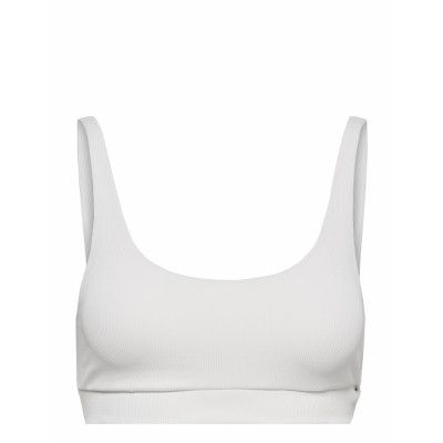 Swim Bra Elle Rib Scoop Top Swimwear Bikinis Bikini Tops Bandeau Bikinitops Vit Lindex