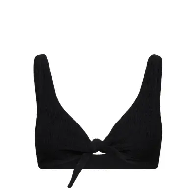 Swim Bra Laila Top Crepe Swimwear Bikinis Bikini Tops Triangle Bikinitops Svart Lindex