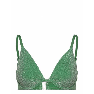 Swim Bra Line Wire Lurex Swimwear Bikinis Bikini Tops Wired Bikinitops Grön Lindex