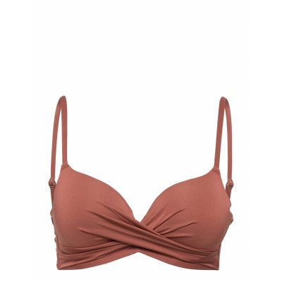 Swim Bra Love Tshirt Swimwear Bikinis Bikini Tops Push-up Bikinitops Orange Lindex