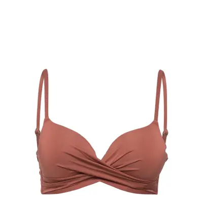 Swim Bra Love Tshirt Swimwear Bikinis Bikini Tops Push-up Bikinitops Orange Lindex