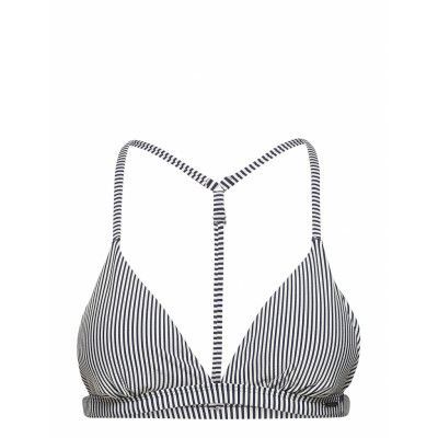 T Back Fixed Tri Bikini Top Swimwear Bikinis Bikini Tops Triangle Bikinitops Blå Superdry