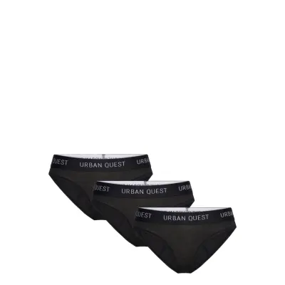 URBAN QUEST The Bamboo 3-Pack Bikini Brief Svart
