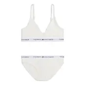 Tommy Hilfiger Pointelle Bra & Bikini Gift Set - White - 140-152