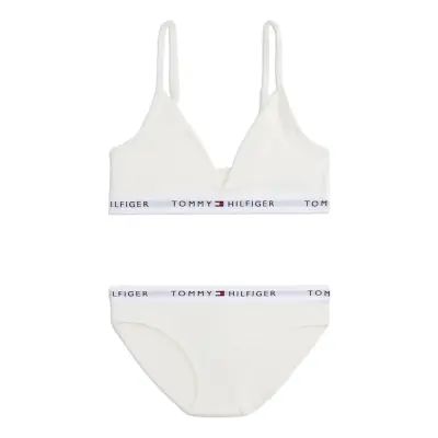 Tommy Hilfiger Pointelle Bra & Bikini Gift Set - White - 152-164