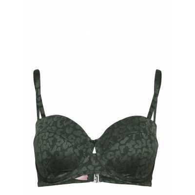Tonal Leo Pb Swimwear Bikinis Bikini Tops Wired Bikinitops Grön Hunkemöller