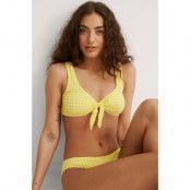 Trendyol Rutig Bikiniöverdel - Yellow