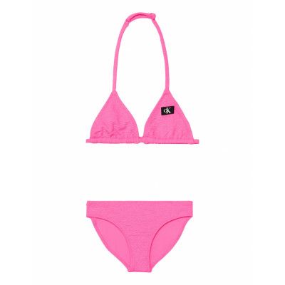 Calvin Klein Triangle Bikini Set Rosa