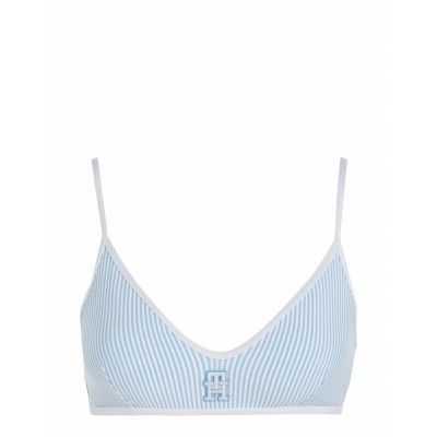 Triangle Bralette Swimwear Bikinis Bikini Tops Triangle Bikinitops Blue Tommy Hilfiger