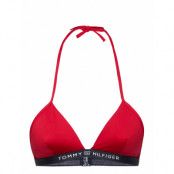 Triangle Fixed Swimwear Bikinis Bikini Tops Triangle Bikinitops Röd Tommy Hilfiger