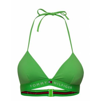 Triangle Fixed Foam Swimwear Bikinis Bikini Tops Triangle Bikinitops Grön Tommy Hilfiger
