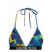 Triangle-Rp-Print Swimwear Bikinis Bikini Tops Triangle Bikinitops Blå Calvin Klein