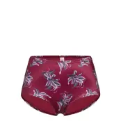 Tropic Glam Short Hw Swimwear Bikinis Bikini Bottoms High Waist Bikinis Röd Hunkemöller