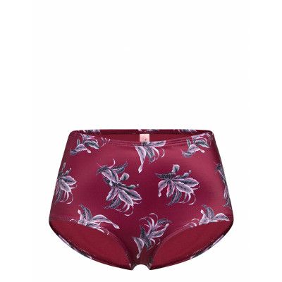 Tropic Glam Short Hw Swimwear Bikinis Bikini Bottoms High Waist Bikinis Röd Hunkemöller
