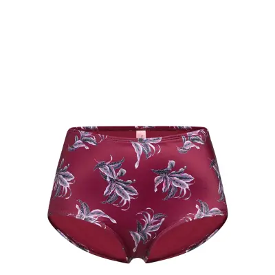 Tropic Glam Short Hw Swimwear Bikinis Bikini Bottoms High Waist Bikinis Röd Hunkemöller