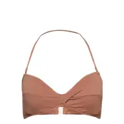 Twist Bandeau Swimwear Bikinis Bikini Tops Bandeau Bikinitops Brun Seafolly