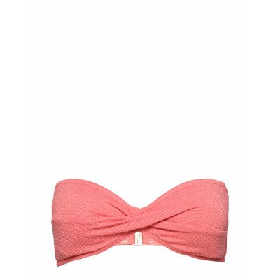 Twist Bandeau Swimwear Bikinis Bikini Tops Bandeau Bikinitops Rosa Seafolly