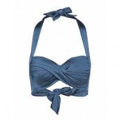 Twist Soft Cup Halter Bikinitop Blå Seafolly