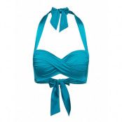 Twist Soft Cup Halter Bikinitop Blå Seafolly