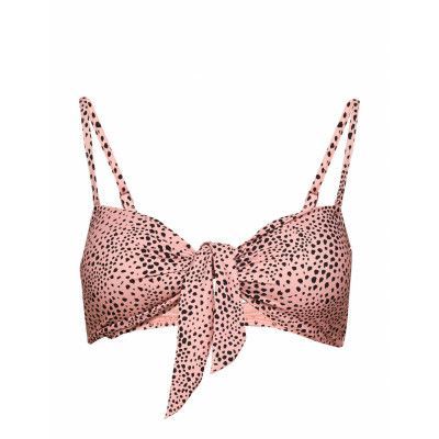 Twist Tie Front Bandeau Swimwear Bikinis Bikini Tops Wired Bikinitops Rosa Seafolly