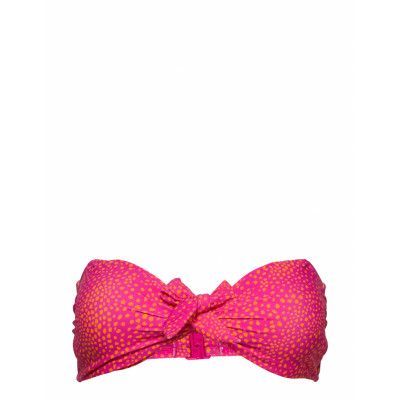 Twist Tie Front Bandeau Swimwear Bikinis Bikini Tops Wired Bikinitops Rosa Seafolly