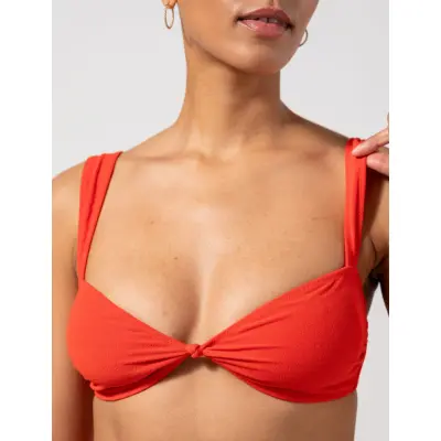 Understatement Underwear Balconette Bikini Top - Red - L
