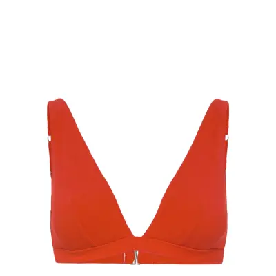 Understatement Underwear Plunge Bikini Top - Coral - L
