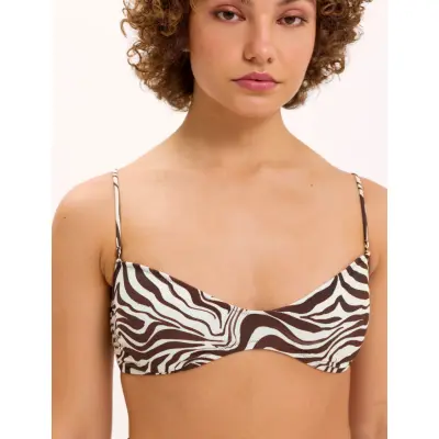 Understatement Underwear Shaped Bikini Top - Brown - L